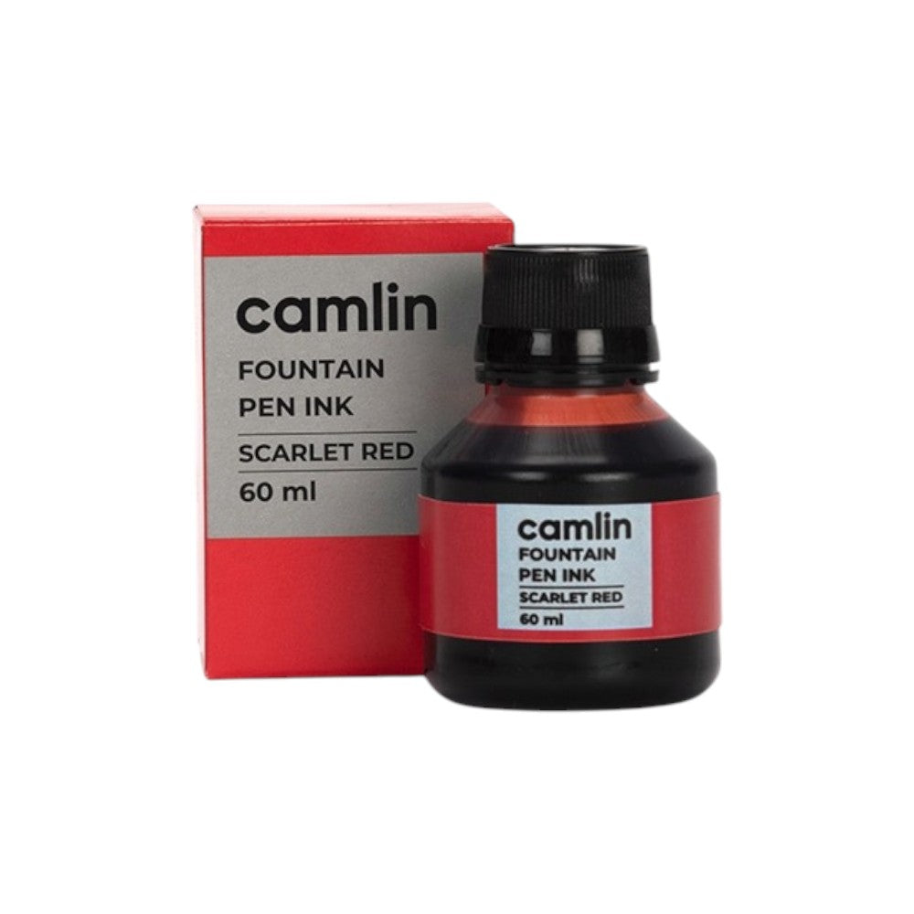 Camlin Fountain Pen Ink - 60ml - Non-Toxic, Water-Based Ink
